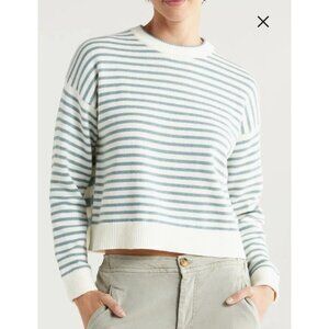 Marine Layer Suki Stripe Crewneck Sweater Size Large